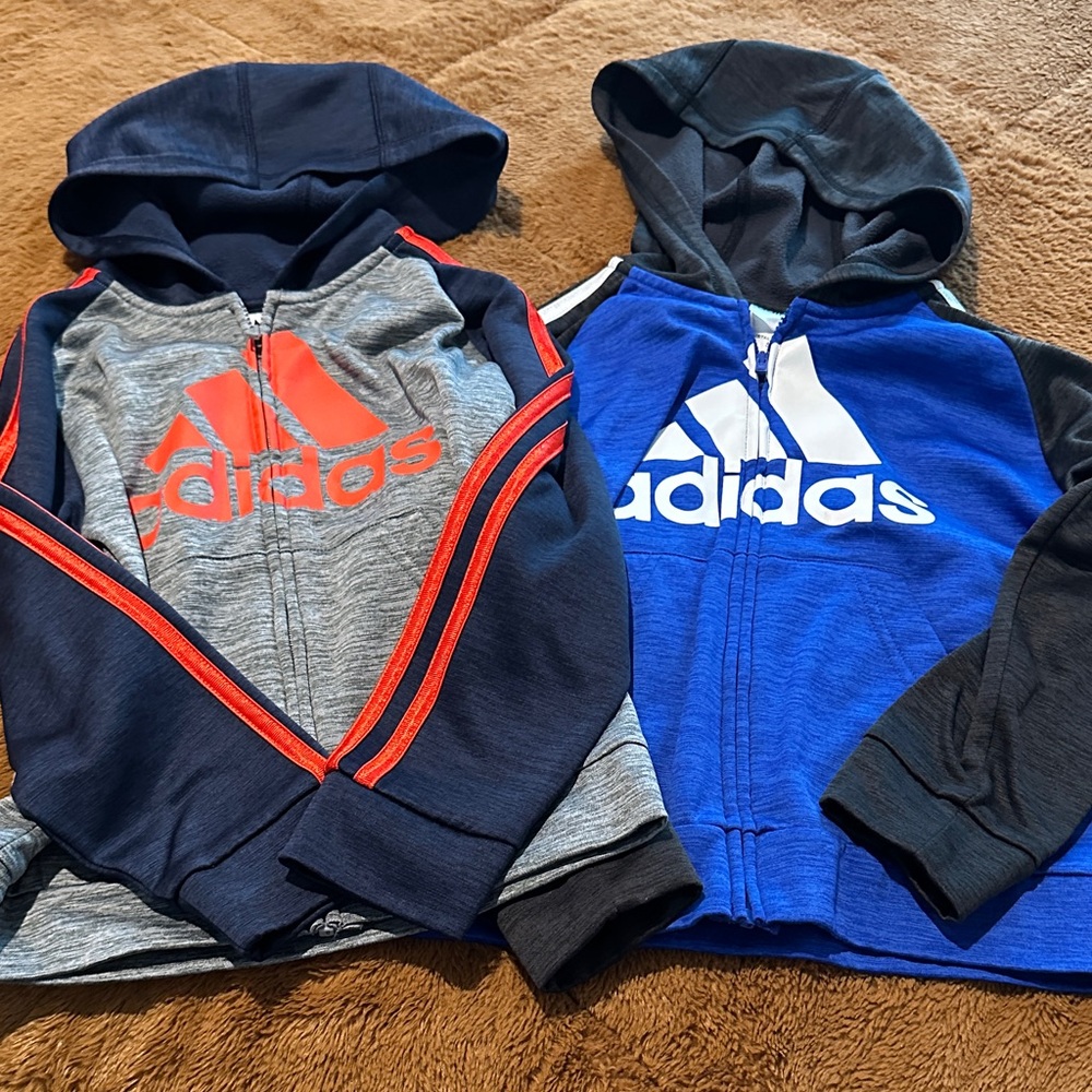 Adidas Kids' Dual Hoodie Set - Navy, Gray, and Blue